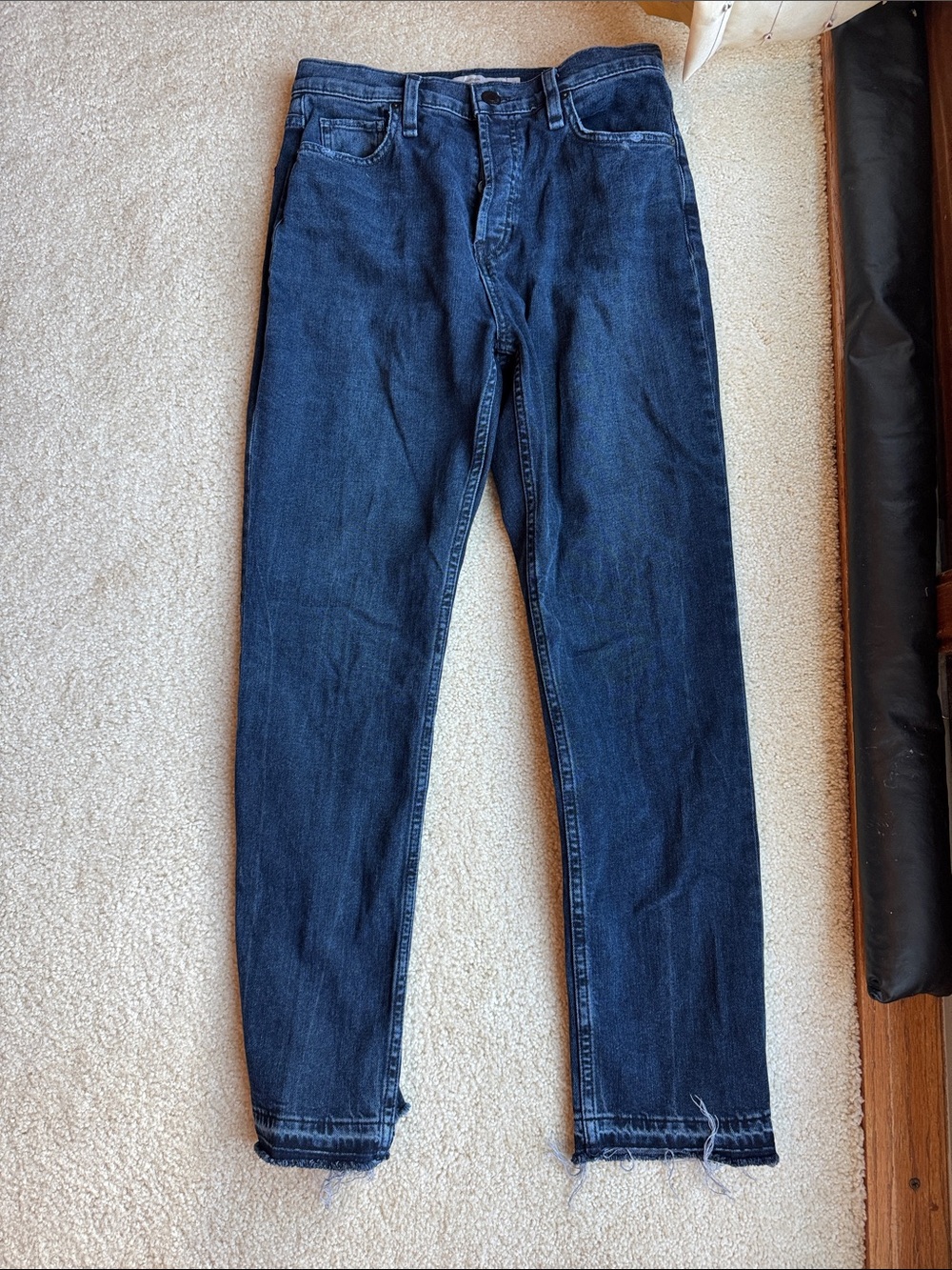 Hudson Jeans Slim Straight Dark Blue Denim button fly